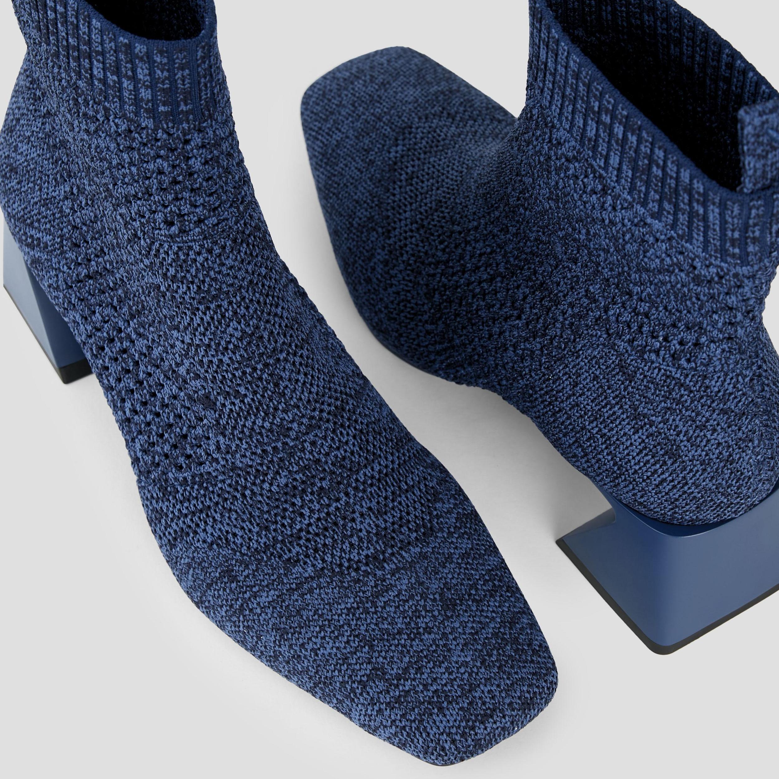 Square-Toe Perforated Heeled Boots (Melissa) Product Image