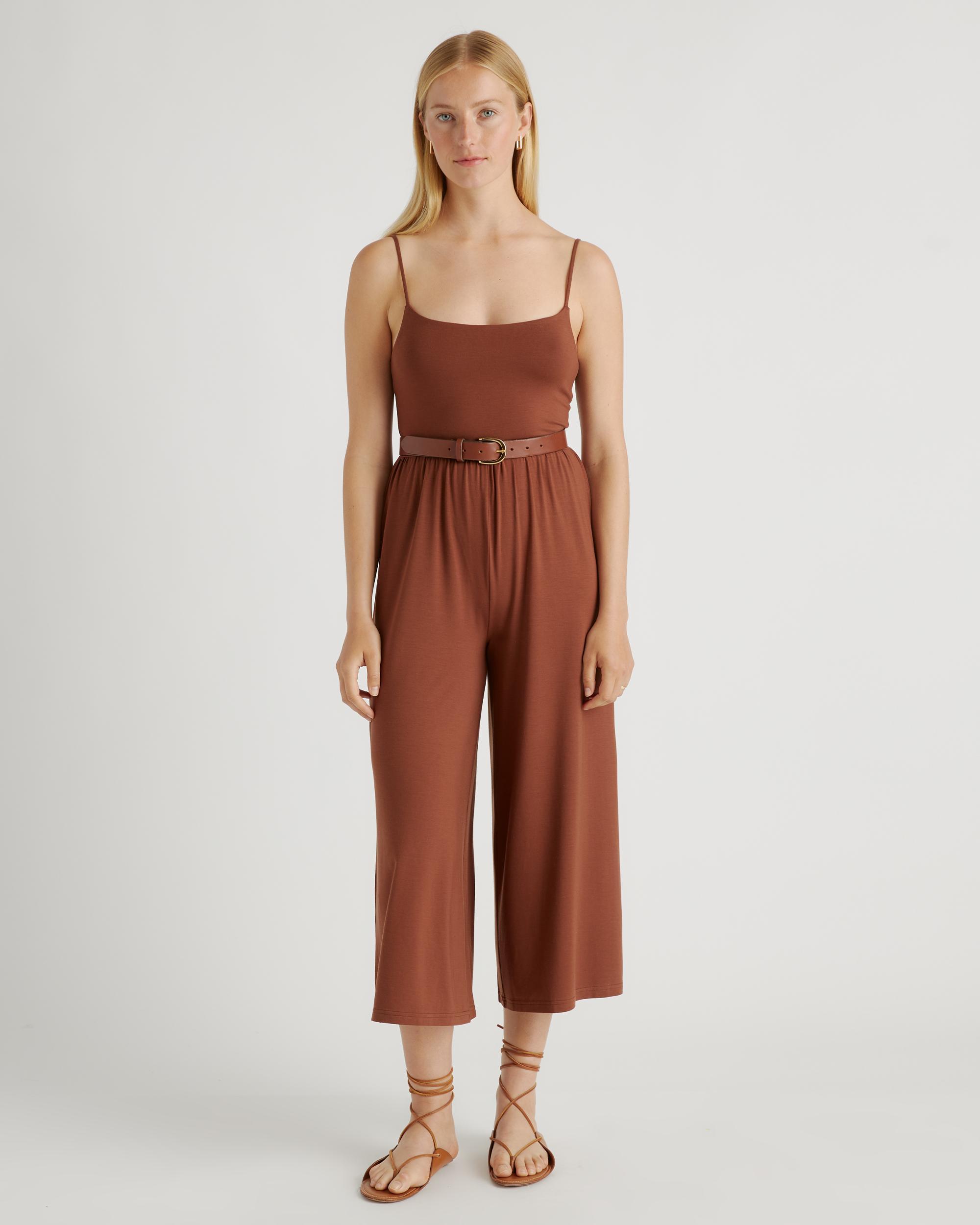 Quince | Women's Tencel Jersey Wide Leg Jumpsuit Product Image
