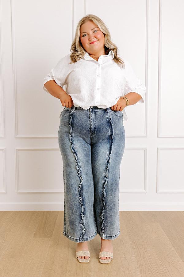 The Amelia High Waist Wide Leg Jeans Curves Product Image