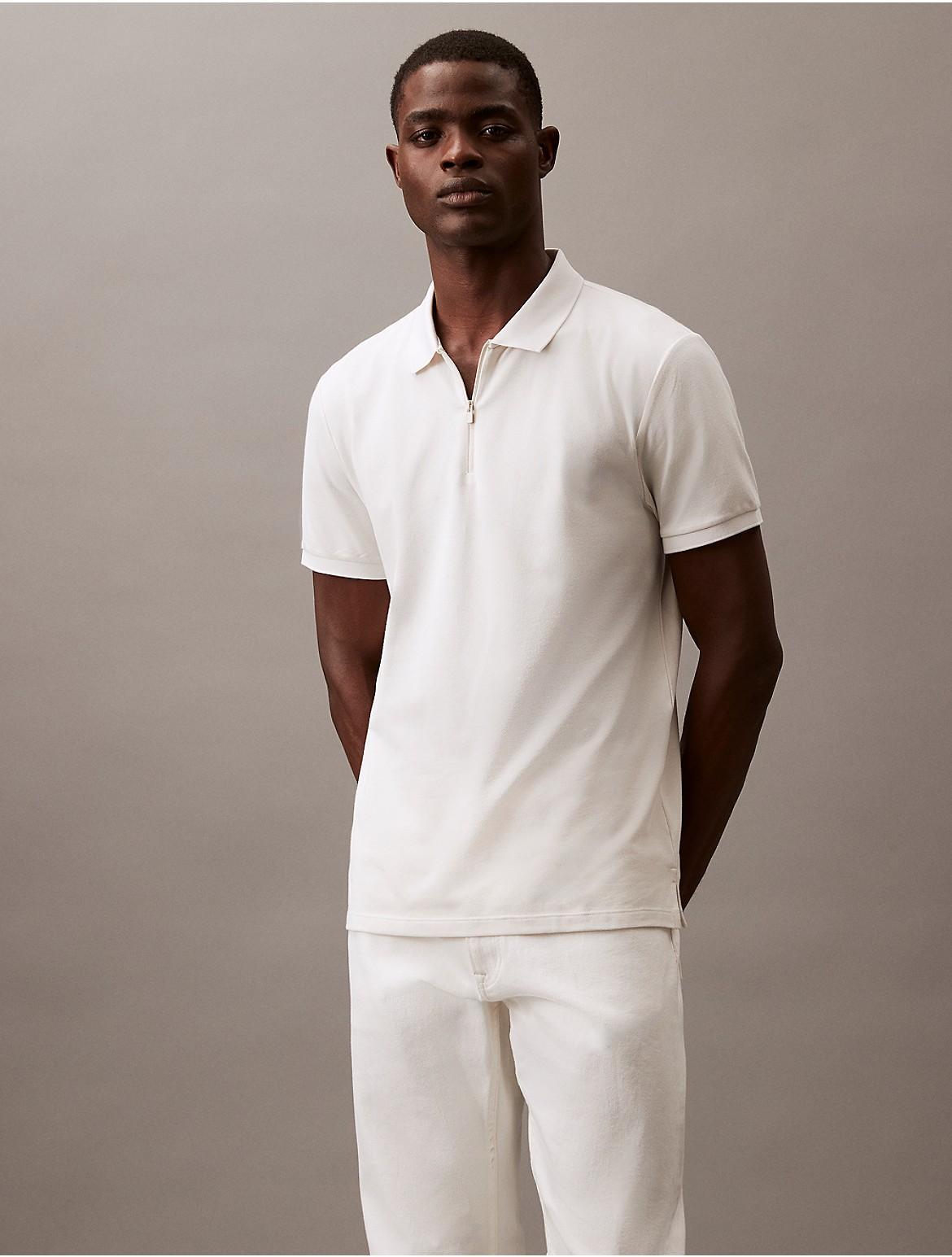Calvin Klein Men's Tech Zip Polo Shirt - Grey - S Product Image