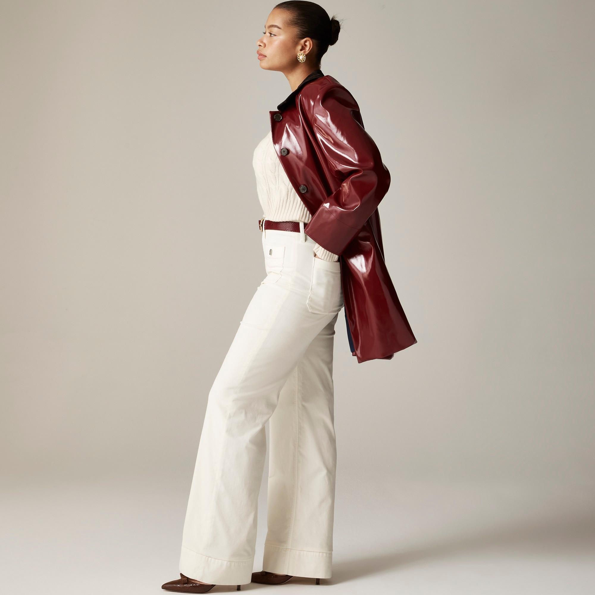 Wide-leg velvet sailor trouser Product Image