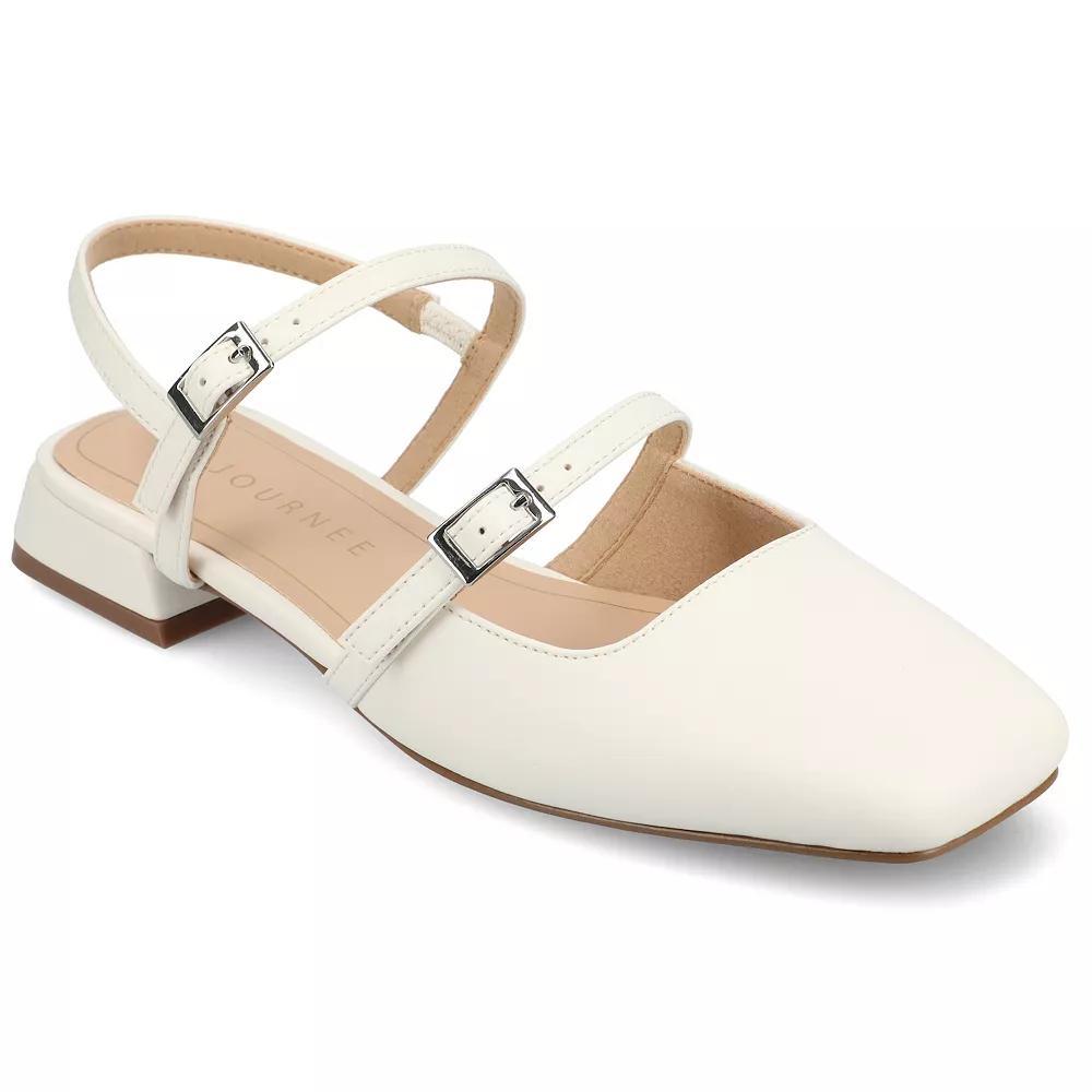 Journee Tru Comfort Foam™ Gretchenn Women's Flats, Size: 7 Wide, White Product Image