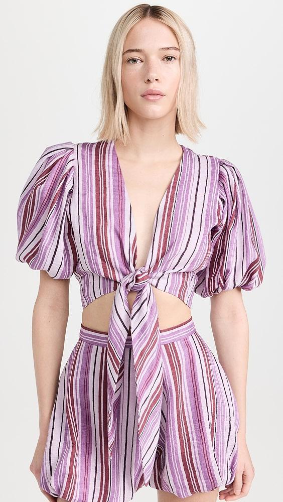 Lisa Marie Fernandez Pouf Tie Blouse | Shopbop Product Image
