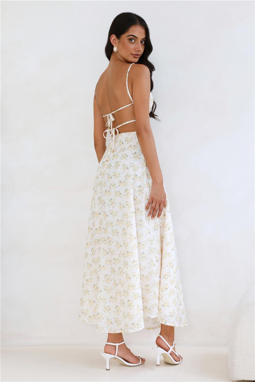 Orchid Kiss Maxi Dress Yellow Product Image