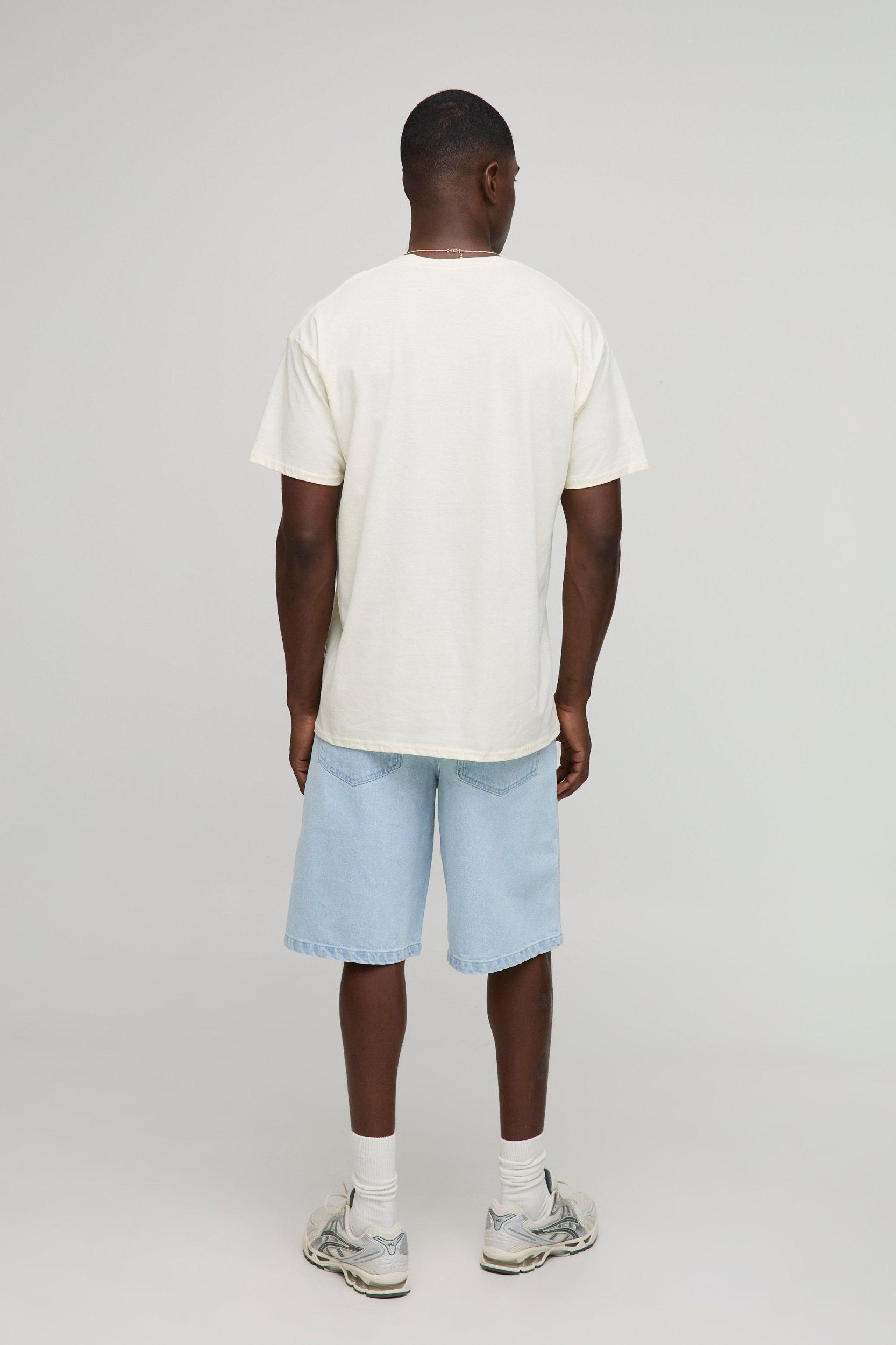Ecru Oversized Monte Carlo Yacht Club T-Shirt | boohooMAN USA Product Image
