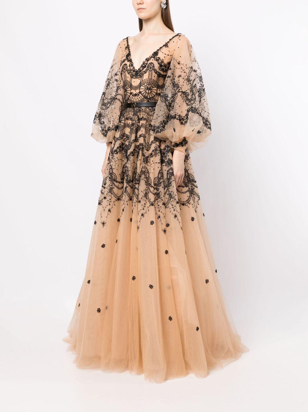 long-sleeve tule gown Product Image