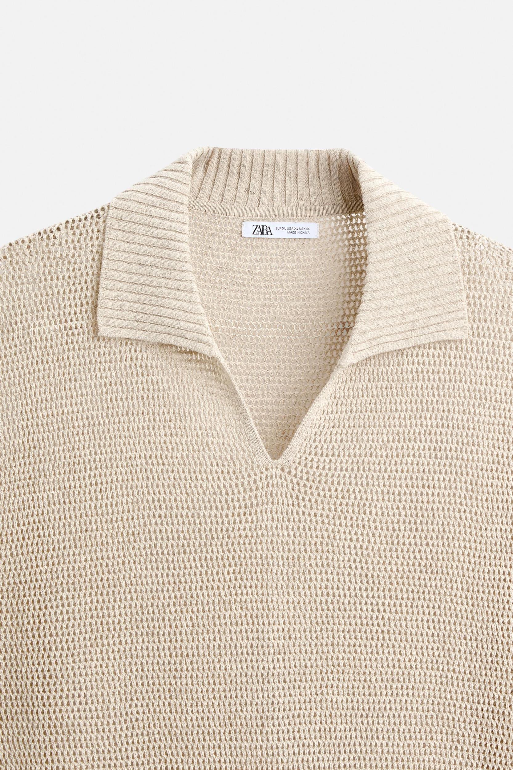 OPEN KNIT POLO Product Image