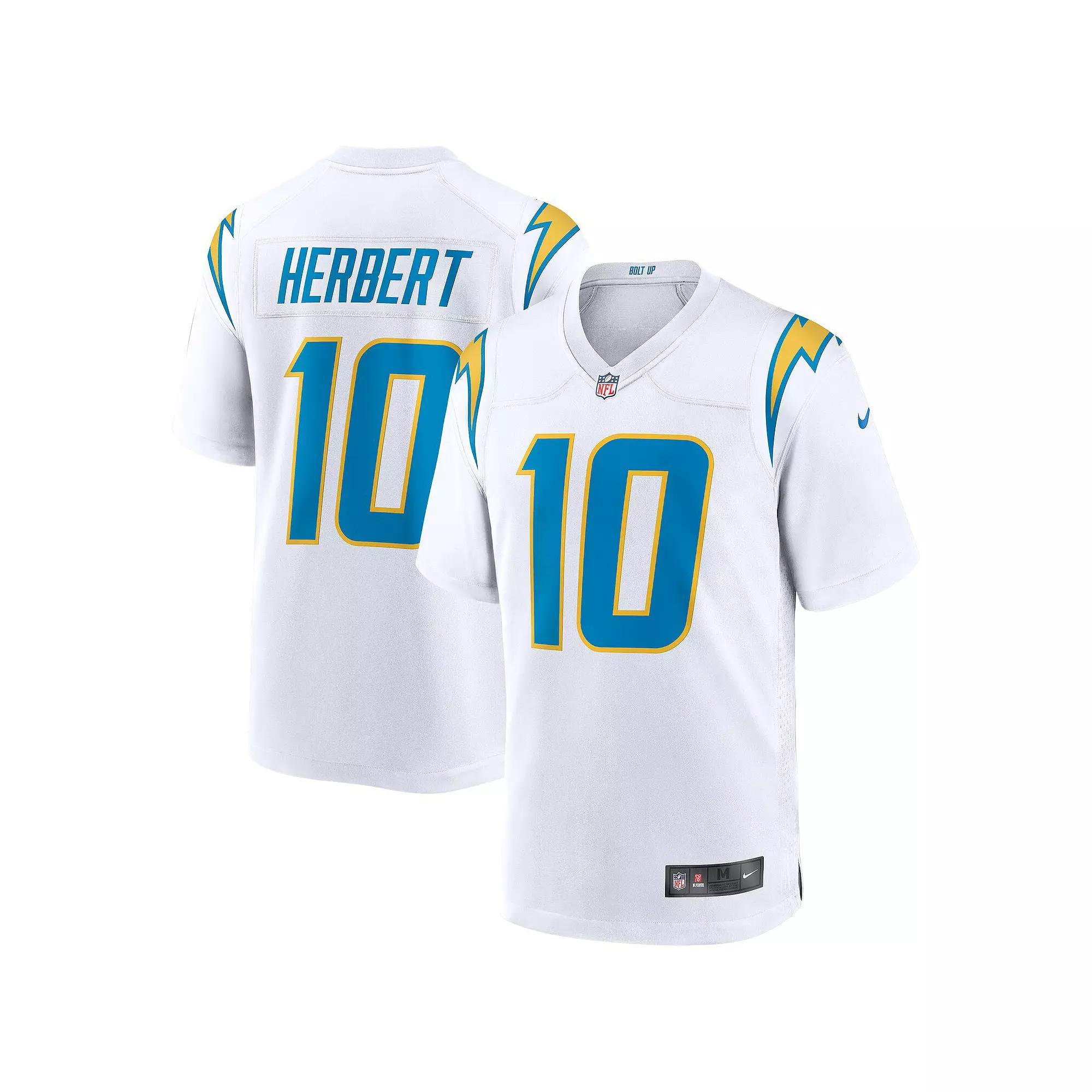 Men's Nike Justin Herbert White Los Angeles Chargers Game Jersey, Size: 2XL Product Image