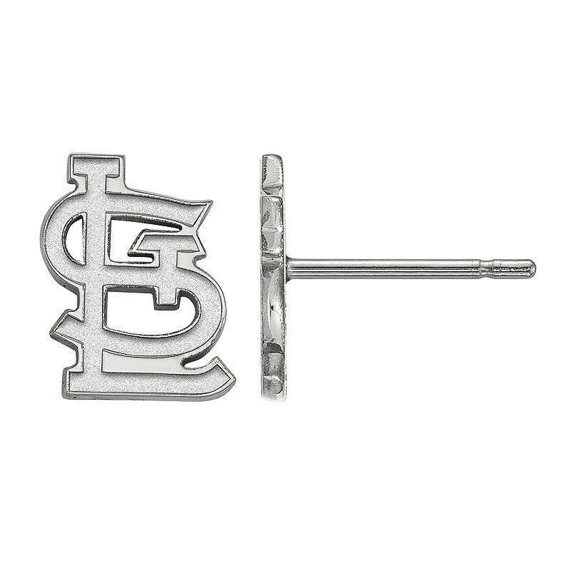 LogoArt 10k Gold St. Louis Cardinals Extra-Small Post Earrings, Women's, Size: 9MM, 10k White Gold Product Image