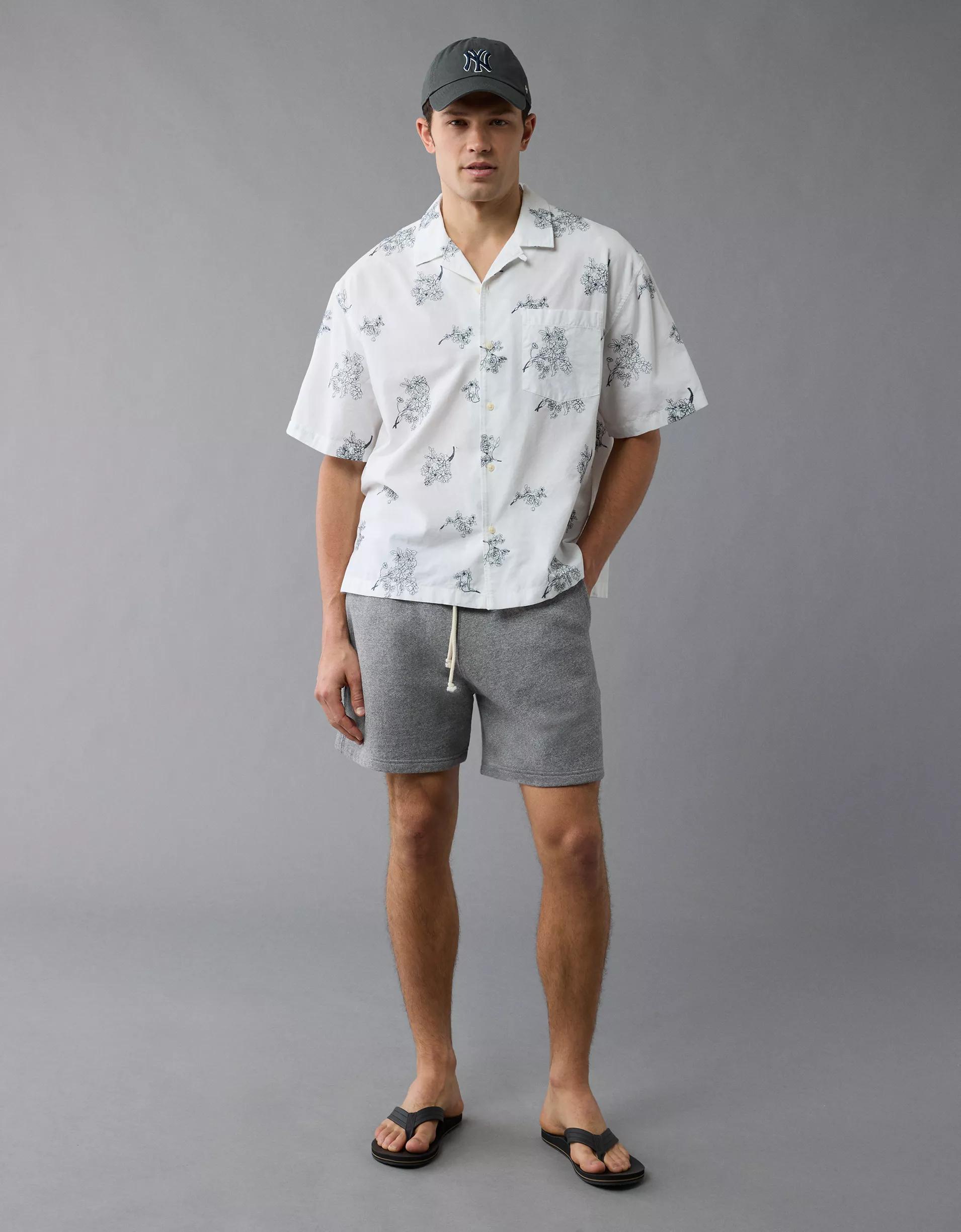 AE Poolside Floral Button-Up Shirt Product Image