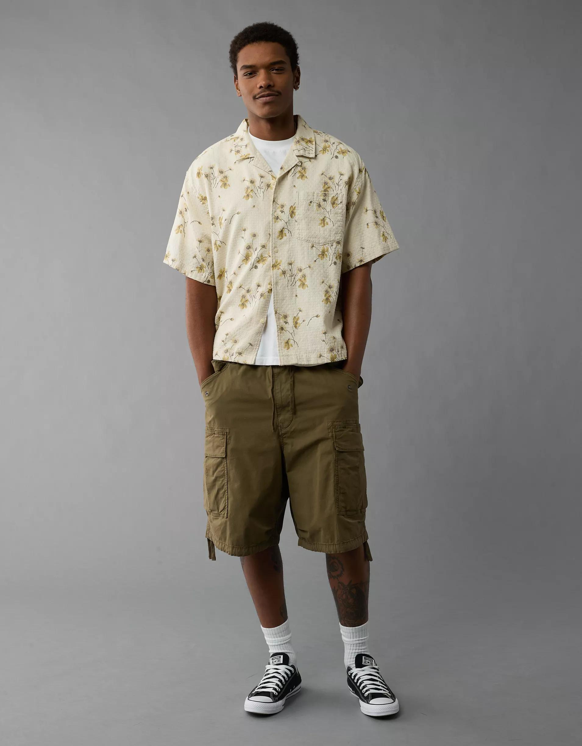 AE Poolside Floral Button-Up Shirt Product Image