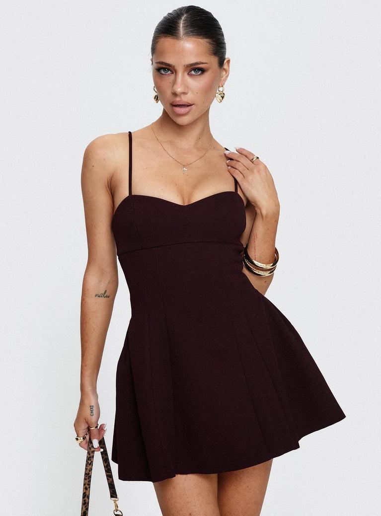 Abdul Mini Dress Wine Product Image
