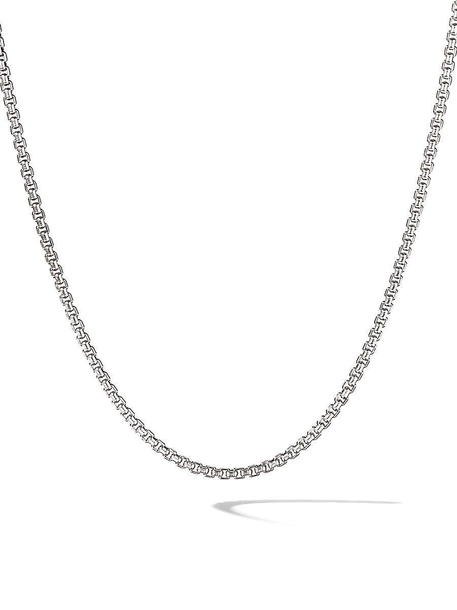 Womens Box Chain Necklace In Sterling Silver Product Image