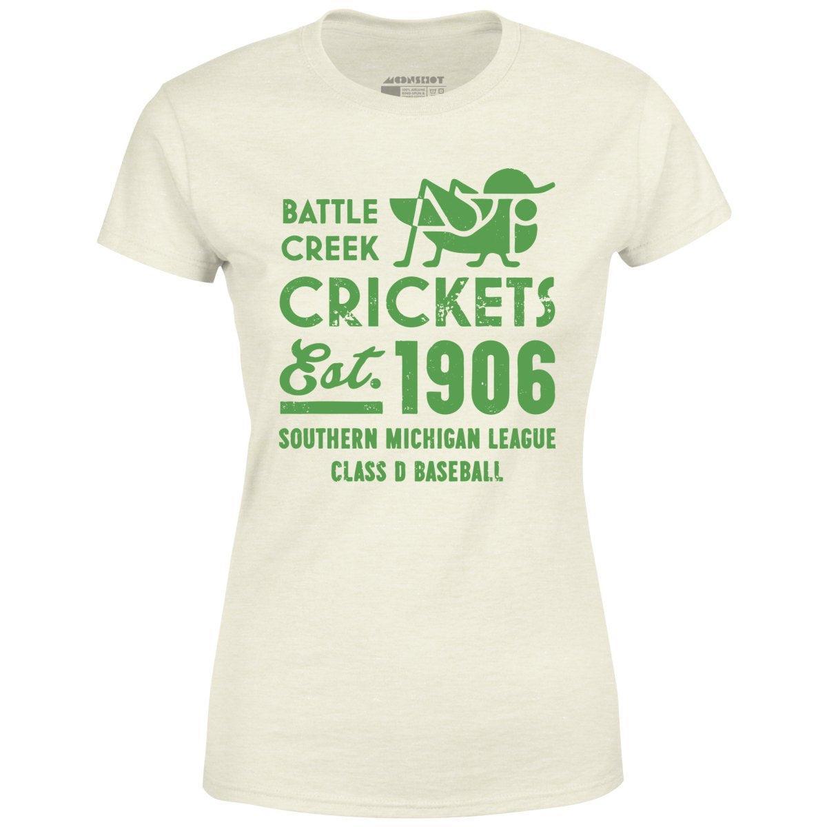 Battle Creek Crickets - Michigan - Vintage Defunct Baseball Teams - Women's T-Shirt Female Product Image