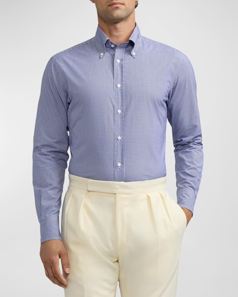 Mens Micro-Gingham Poplin Sport Shirt Product Image