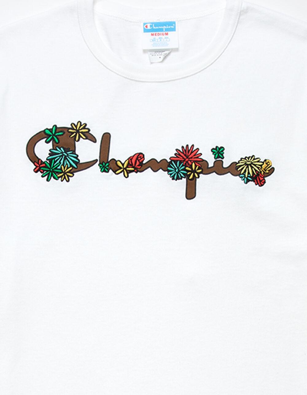 CHAMPION Script Floral Mens Tee - WHITE Product Image