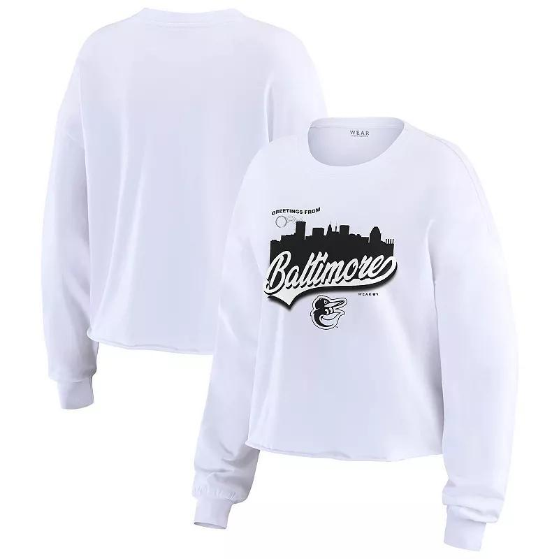 Womens WEAR by Erin Andrews Baltimore Orioles Domestic Postcard Long Sleeve T-Shirt Product Image