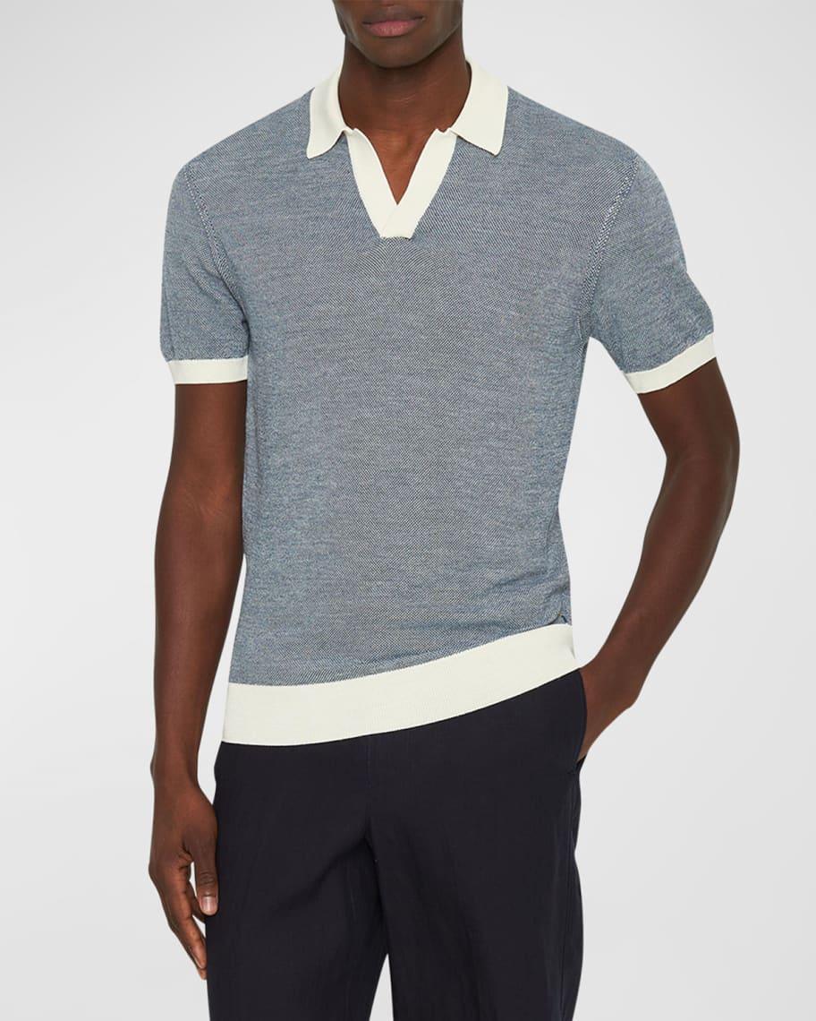 Mens Horton Contrast Knit Polo Shirt Product Image