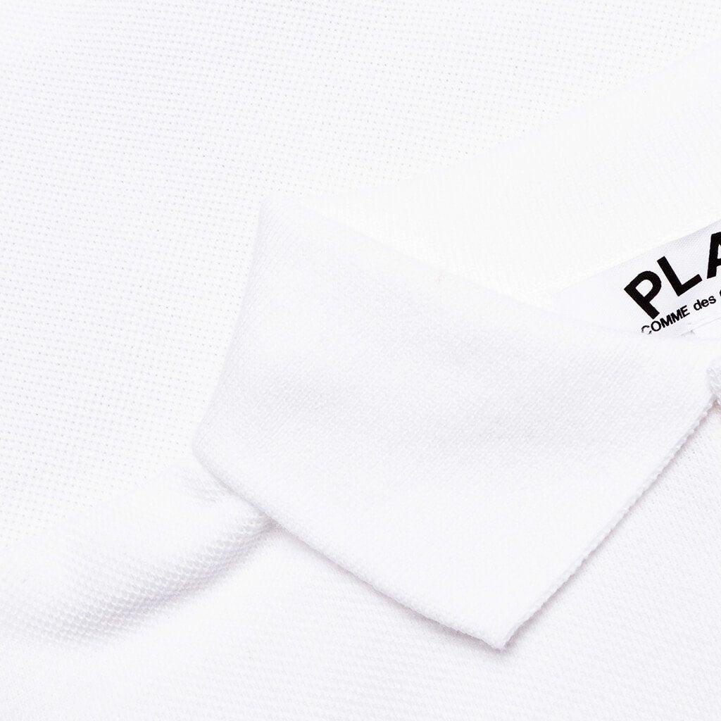 Black Emblem Kid's Polo Shirt - White Male Product Image