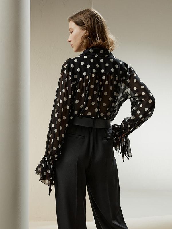 Polka Dots Georgette Blouse Product Image