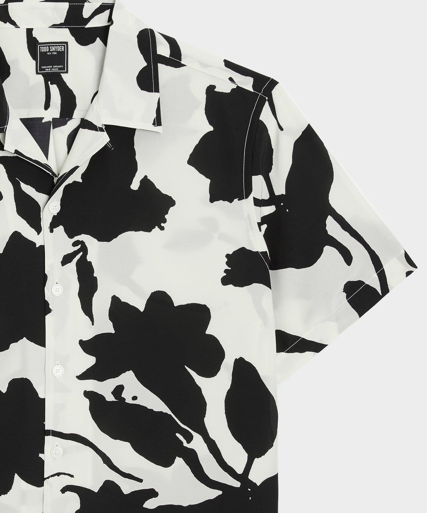 Cropped Silk-Cotton Camp Collar Shirt Product Image