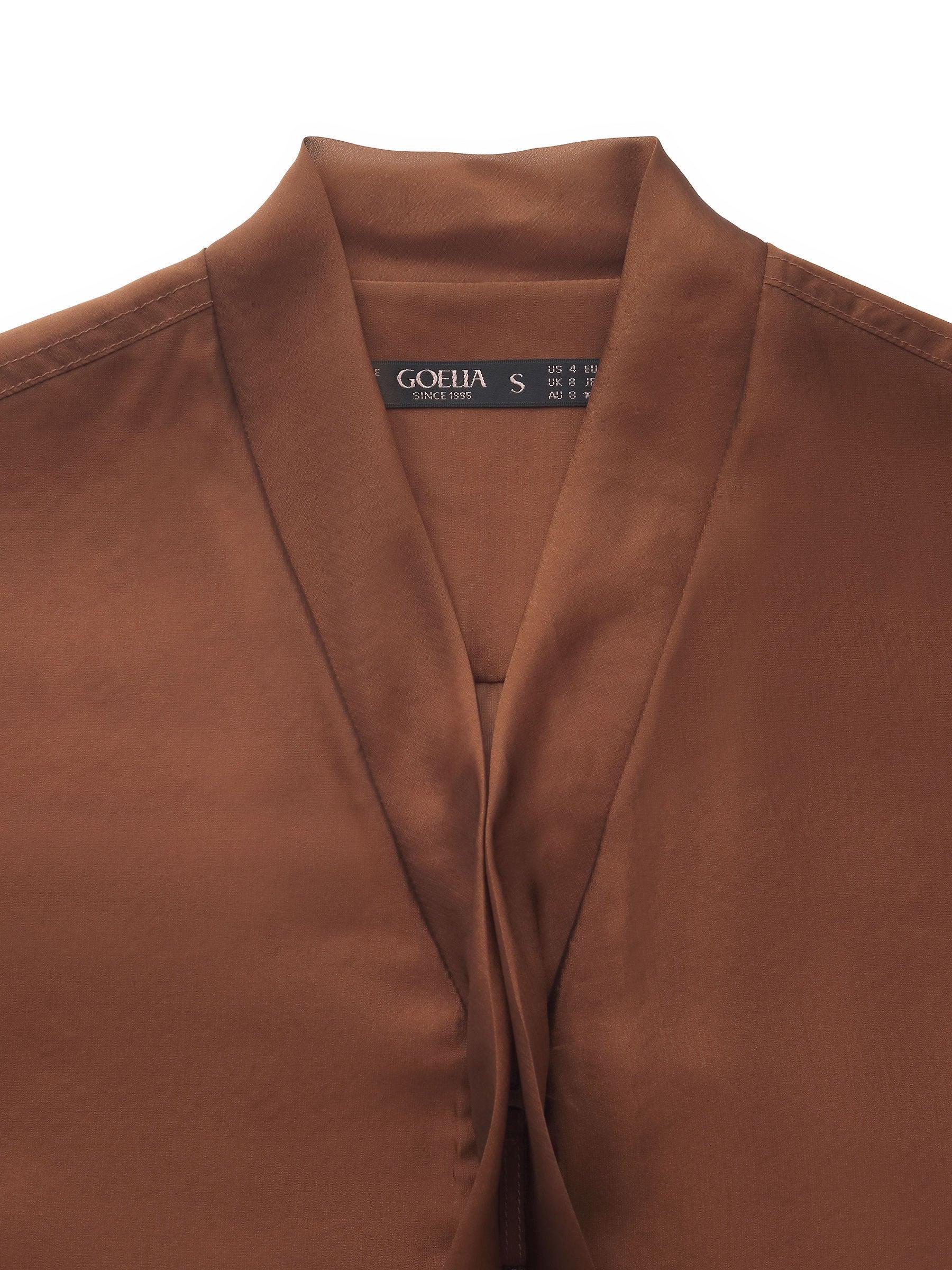 Mulberry Silk Blend Women Zip-Up Sheer Jacket Product Image