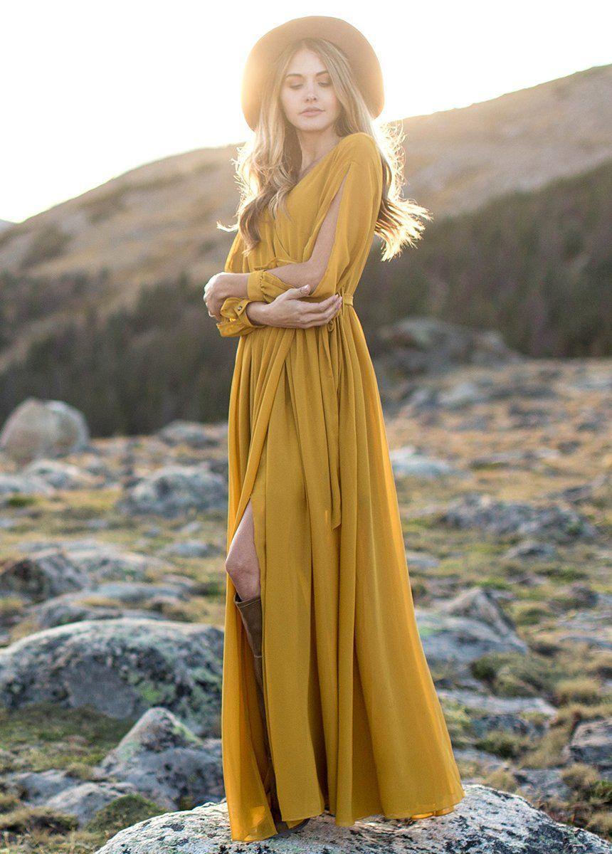 Aniya Dress in Mustard Female Product Image
