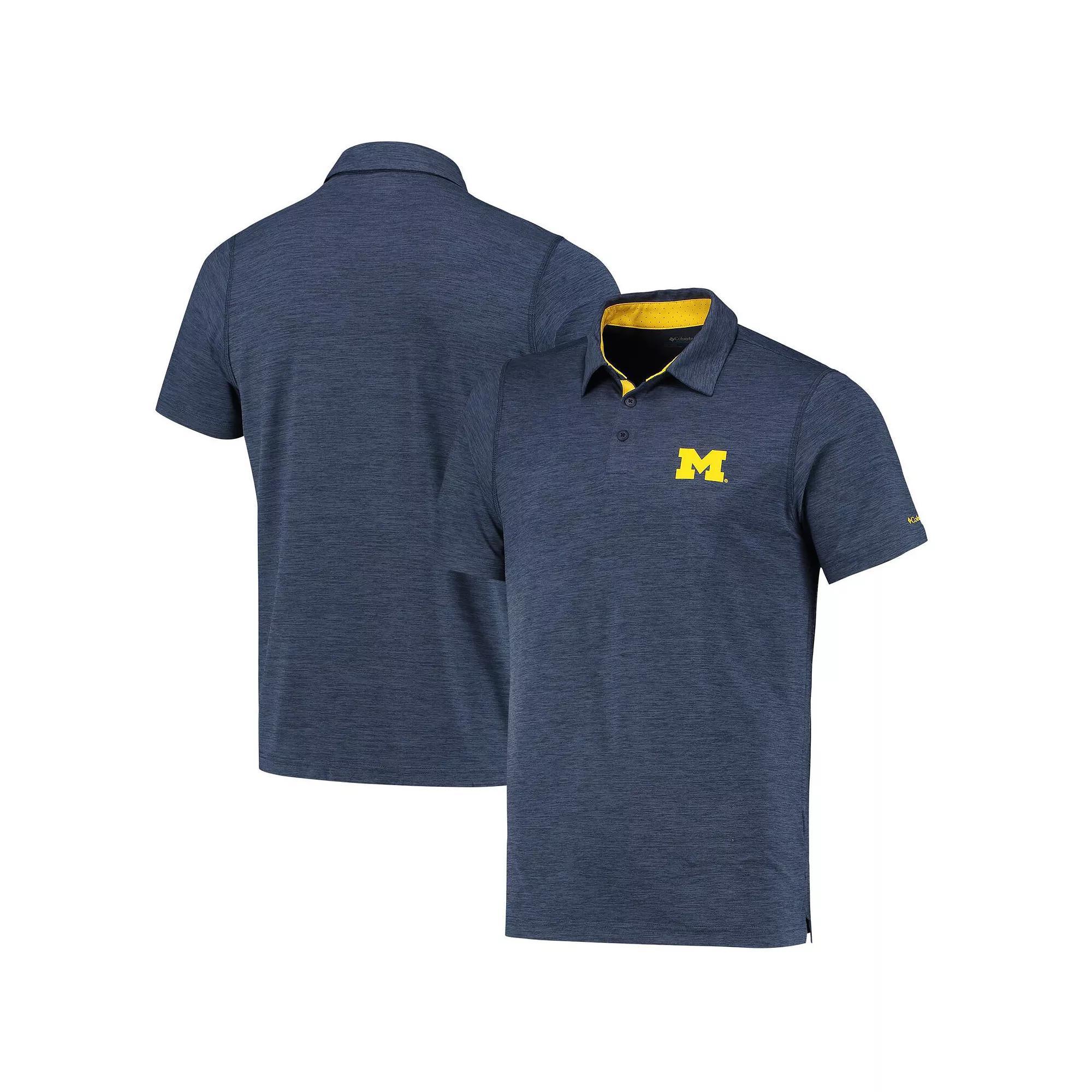 Columbia Mens Collegiate Tech Trail Polo - Michigan- Product Image