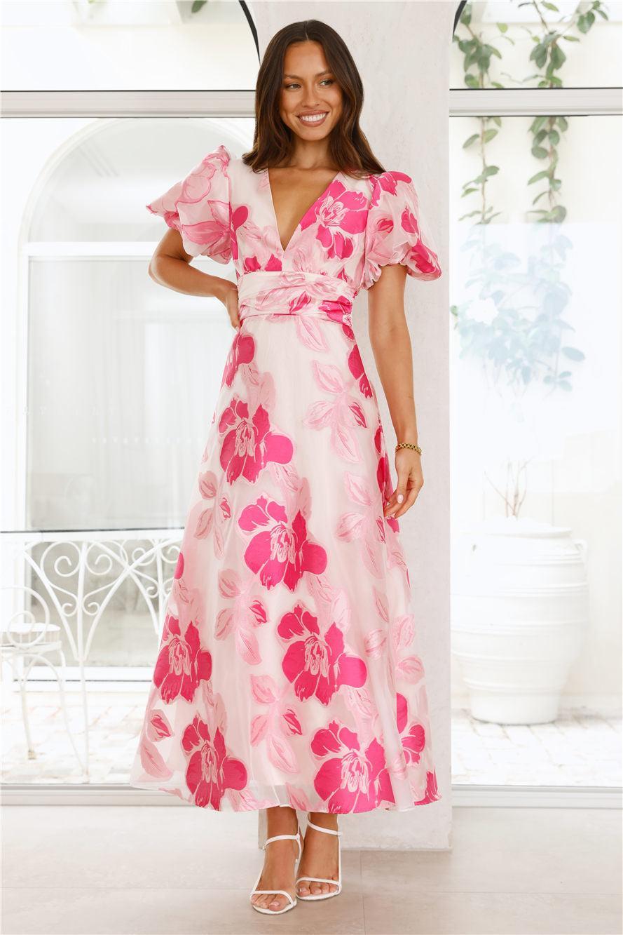 Electric Rose Maxi Dress Pink Product Image