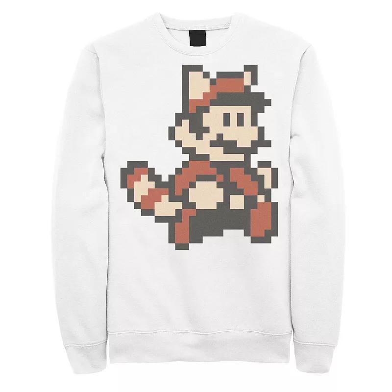 Men's Nintendo Super Mario 3 Flying Mario Sprite Sweatshirt, Size: Medium, White Product Image