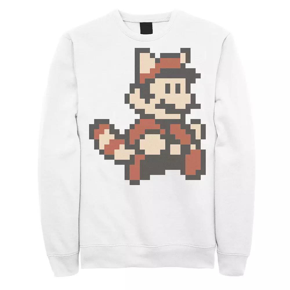 Men's Nintendo Super Mario 3 Flying Mario Sprite Sweatshirt, Size: Medium, White Product Image