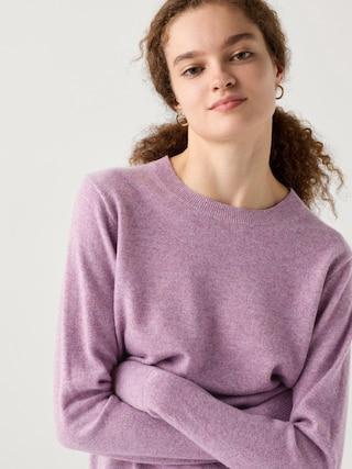 Womens Cashmere Sweater Purple 2XS UNIQLO US Product Image