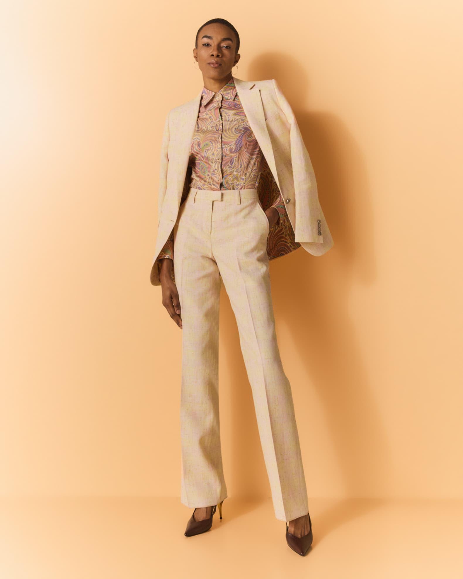Iridescent Tweed Single-Breasted Jacket Product Image