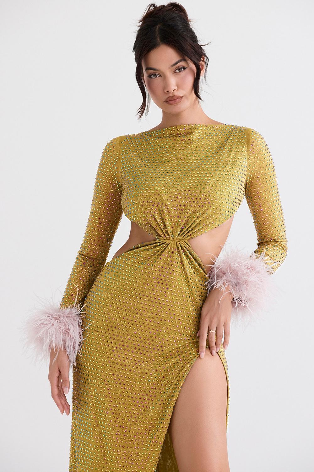Estella Soft Pink Crystallised Dress Product Image