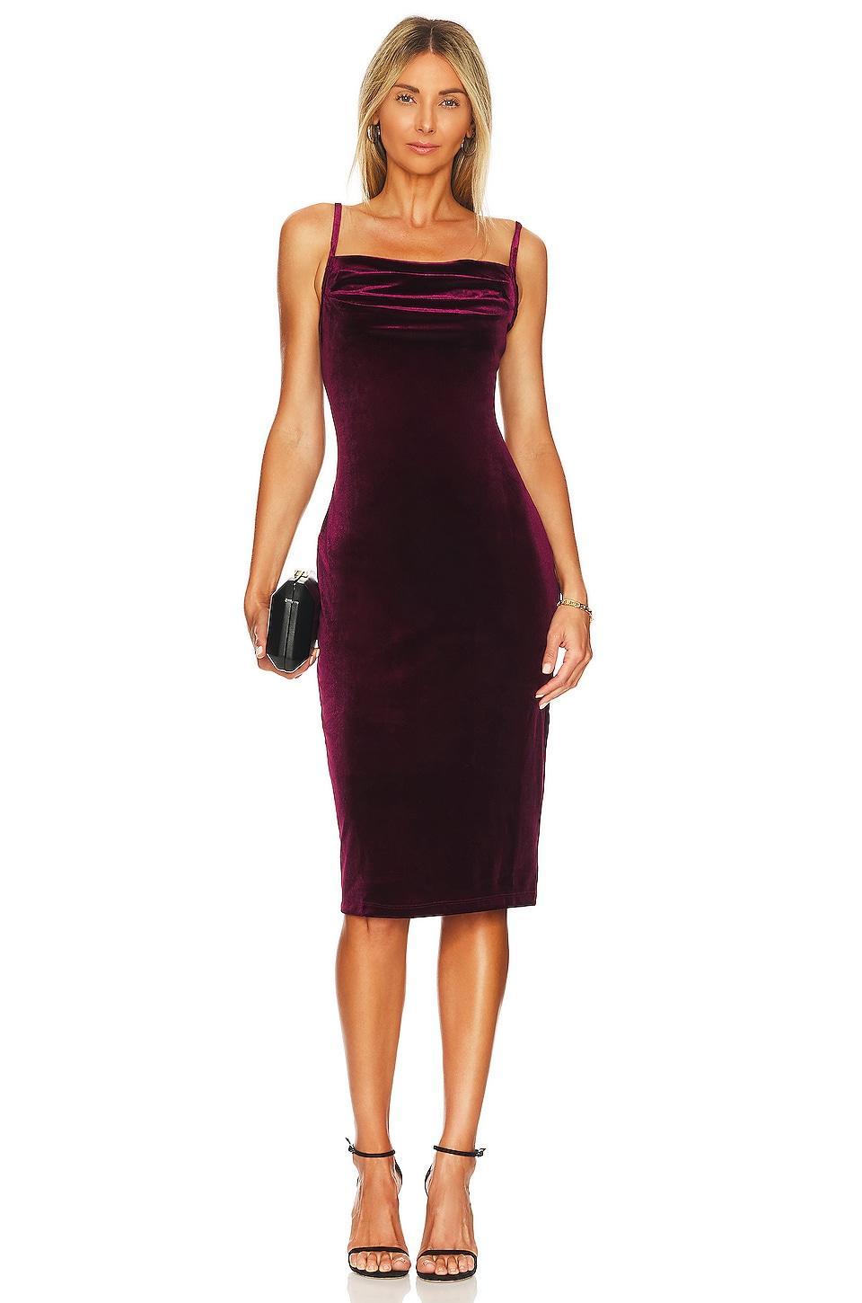 Bias Velvet Midi Slip Dress 1. STATE Product Image