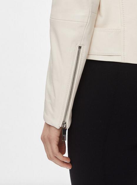 Hugo Boss Sajina Leather Biker Jacket Product Image