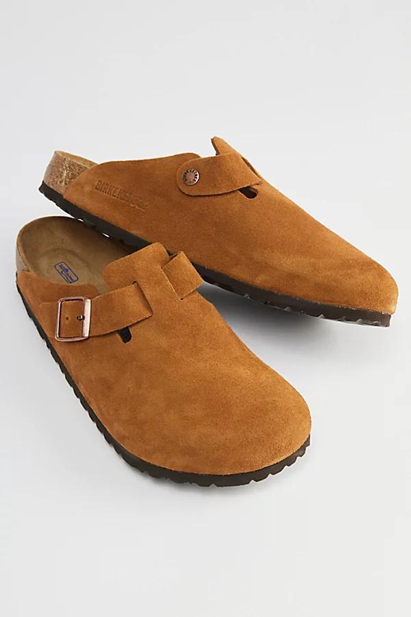 Birkenstock Mens Boston Suede Slide-On Soft Footbed Clogs Product Image