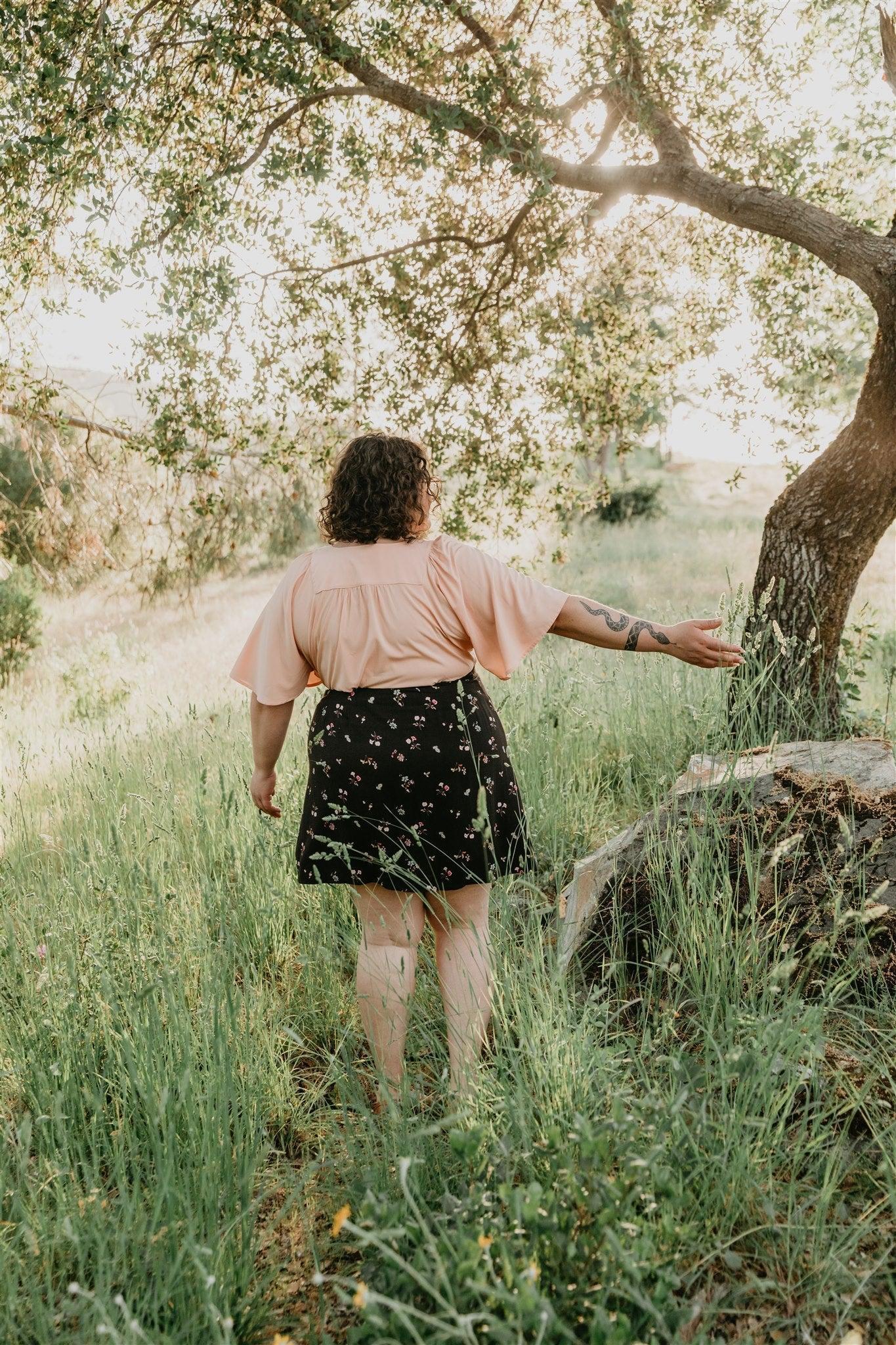 Rah Rah Skirt in Dark Floral Product Image