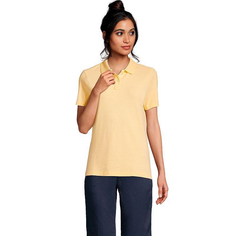 Women's Lands' End School Uniform Feminine Fit Short Sleeve Mesh Polo Shirt, Size: Small, Classic Blue Product Image