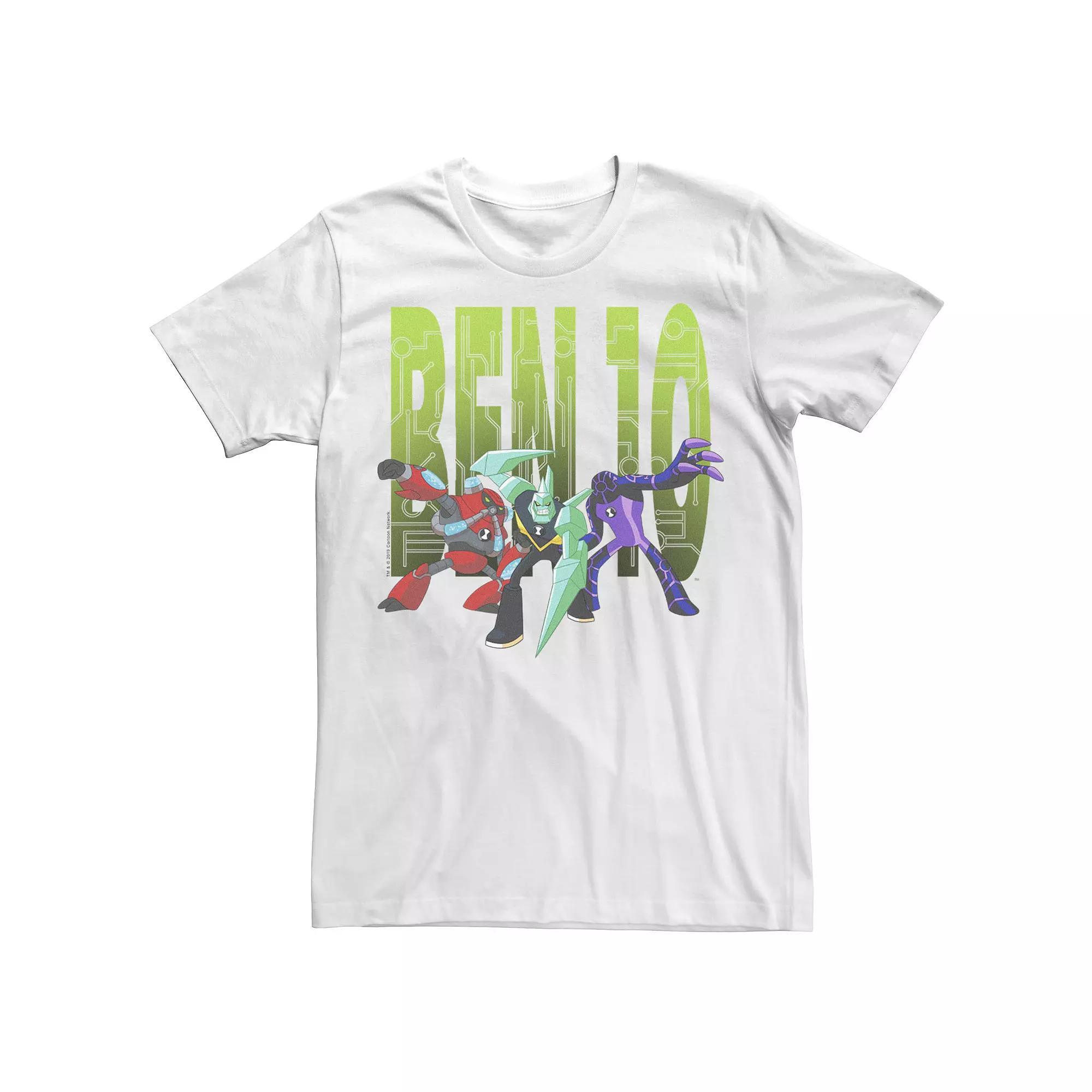 Men's Ben 10 Trio Tech Logo Graphic Tee, Size: Small, White Product Image