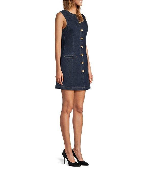 Antonio Melani Anaya Sleeveless Button Front Denim Dress Product Image