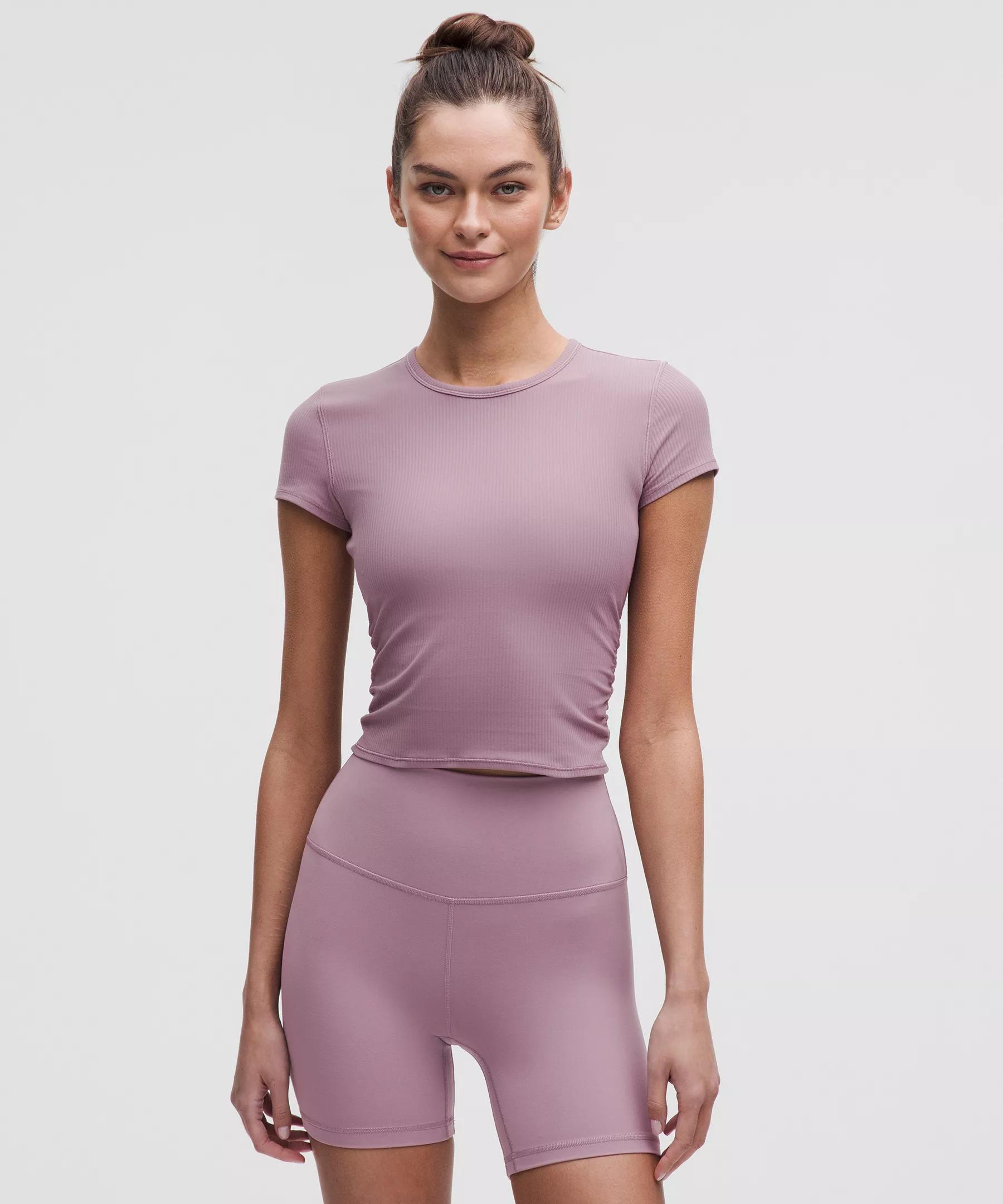 All It Takes Back-Twist Ribbed Short-Sleeve Shirt Product Image