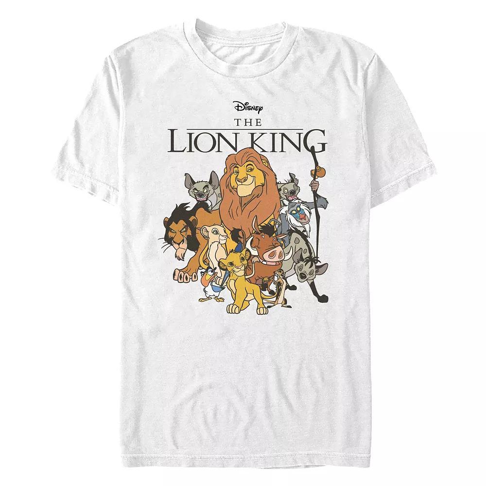 Disney's The Lion King Characters Group Portrait Men's Graphic Tee, Size: Large, White Product Image
