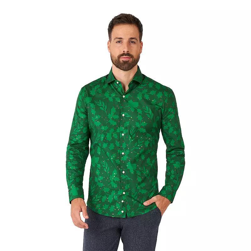 Men's OppoSuits Festivity Christmas Button-Down Shirt, Size: Small, Green Product Image
