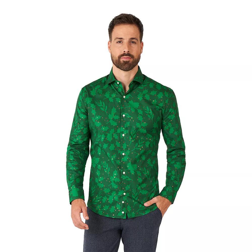 Men's OppoSuits Festivity Christmas Button-Down Shirt, Size: Small, Green Product Image