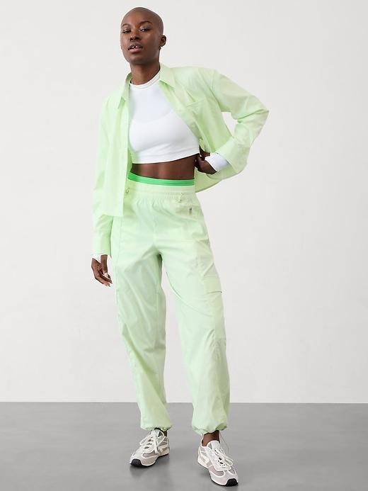 Midday Cropped Poplin Shirt Product Image
