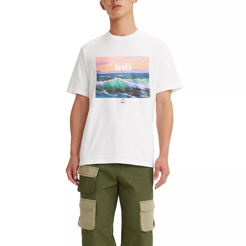 Men's Levi's® Relaxed-Fit Short-Sleeve Graphic Tee, Size: Large, White Waves Product Image