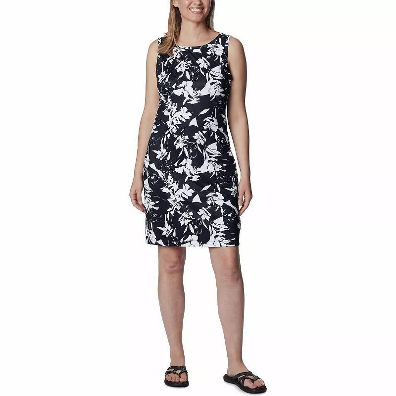 Women's Columbia Chill River UPF 50 Active Sheath Dress, Size: XL, White Hibiscus Product Image