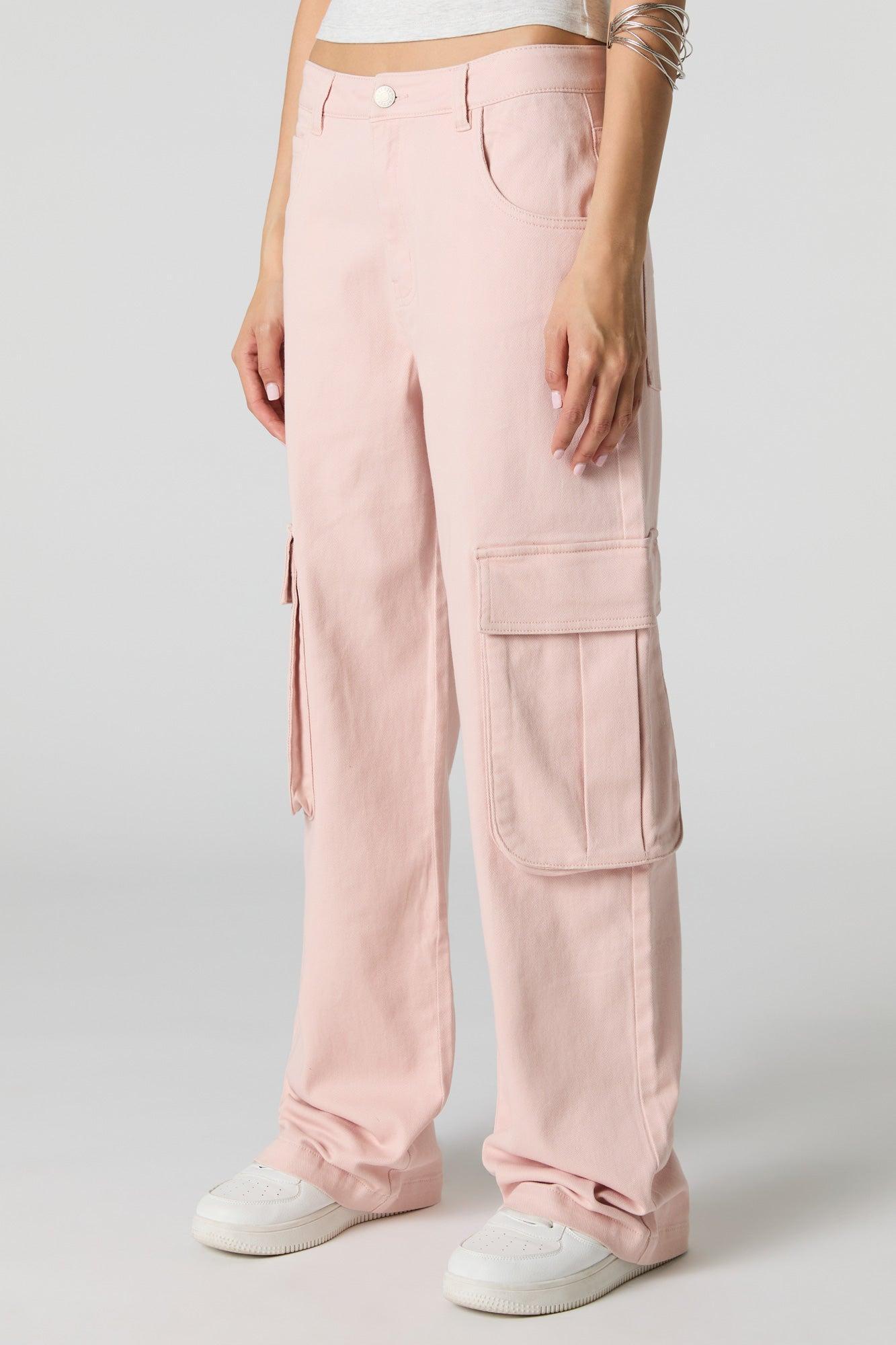 Stretch Denim Low Rise Baggy Cargo Jean Female Product Image