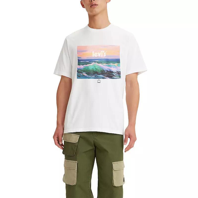 Men's Levi's® Relaxed-Fit Short-Sleeve Graphic Tee, Size: Large, White Waves Product Image
